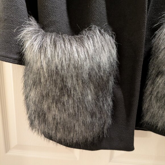 Black Faux Fur Jacket - Picture 2 of 4